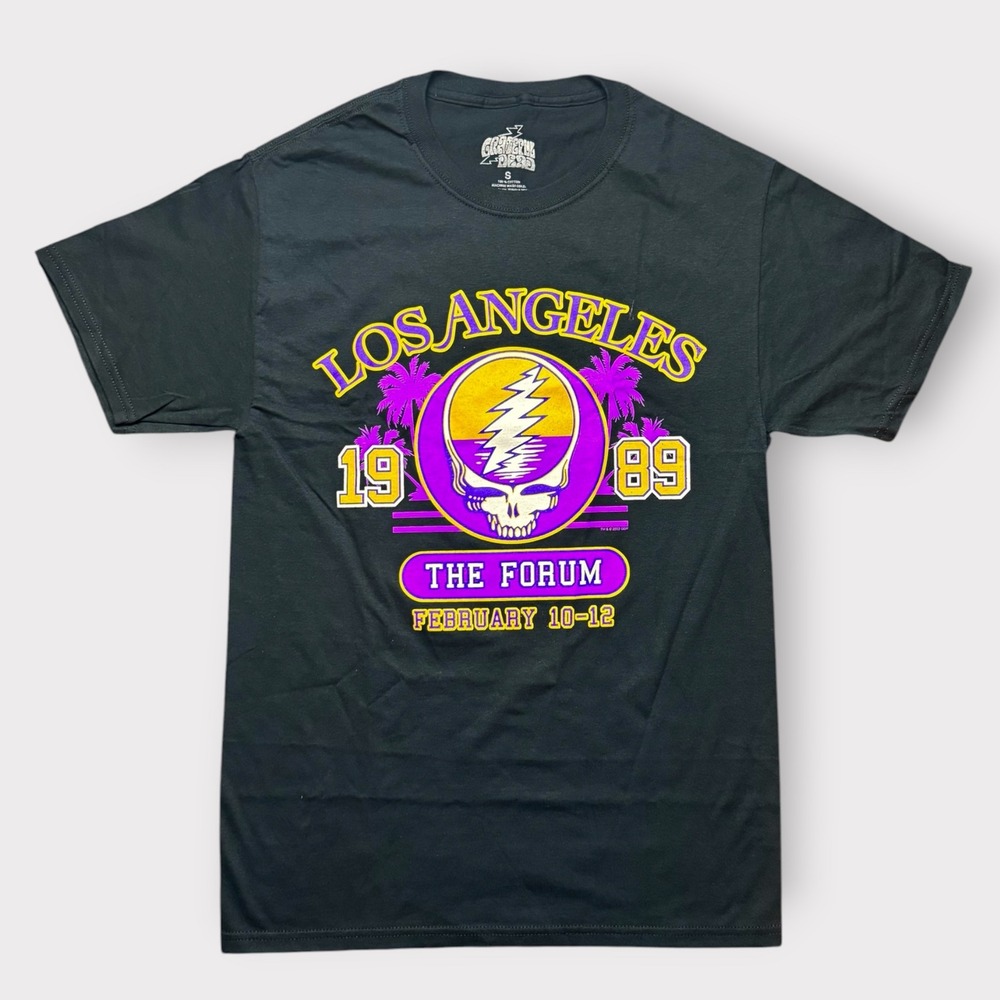 Grateful Dead Los Angeles 1989 The Forum Shirt Black Small Steal Your Face Skull